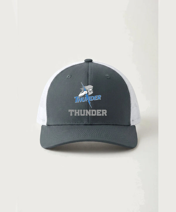 Long Prairie Grey Eagle High School Volleyball (Girls) - Iron Grey/ White Sport-Tek Club Trucker Cap STC46