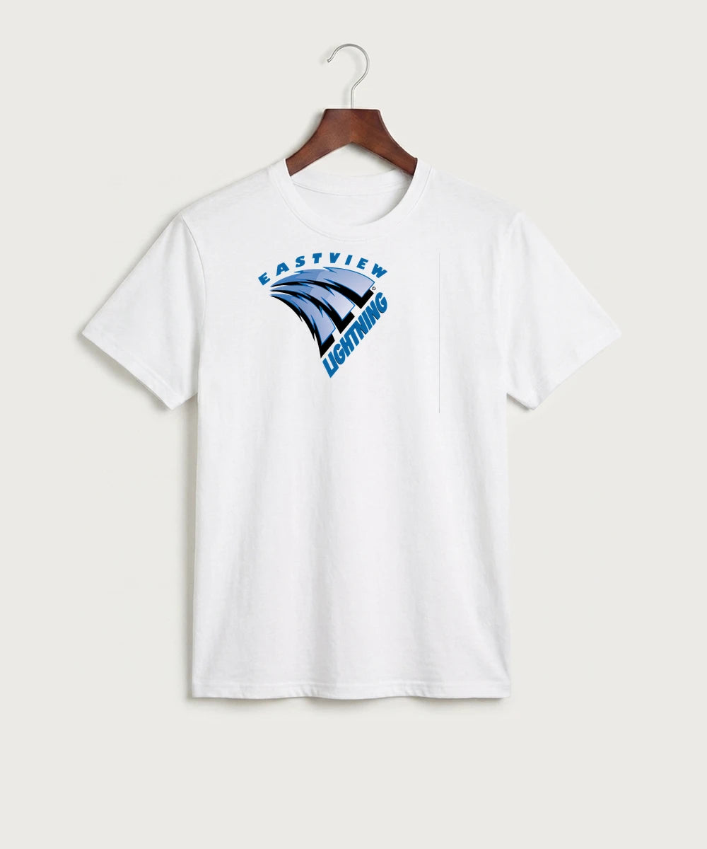 Eastview High School Volleyball (Girls) - White Port & Co Core Cotton Tee. PC54