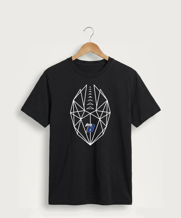 Bemidji High School Football (Boys) - Jet Black Port & Co Core Cotton Tee. PC54