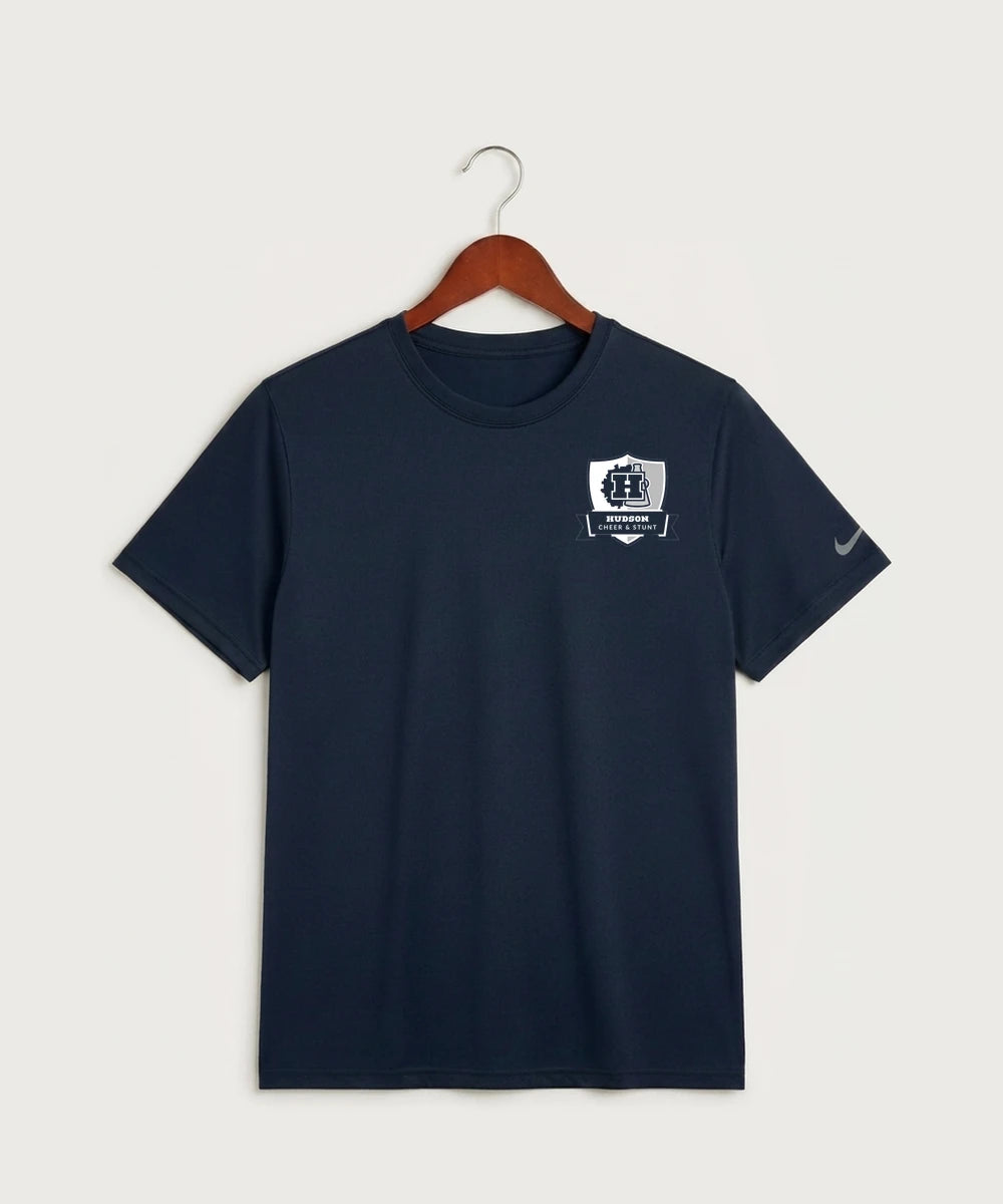 Hudson Cheer & Stunt - College Navy Nike Swoosh Sleeve rLegend Tee NKDX8730