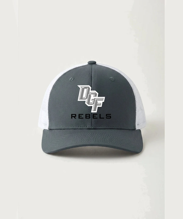 DGF High School Football (Boys) - Iron Grey/ White Sport-Tek Club Trucker Cap STC46