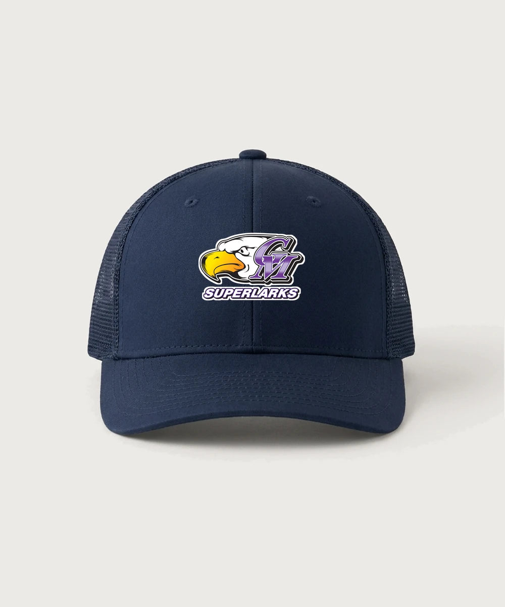Grand Meadow Football - True Navy/ True Navy Sport-Tek Club Trucker Cap STC46