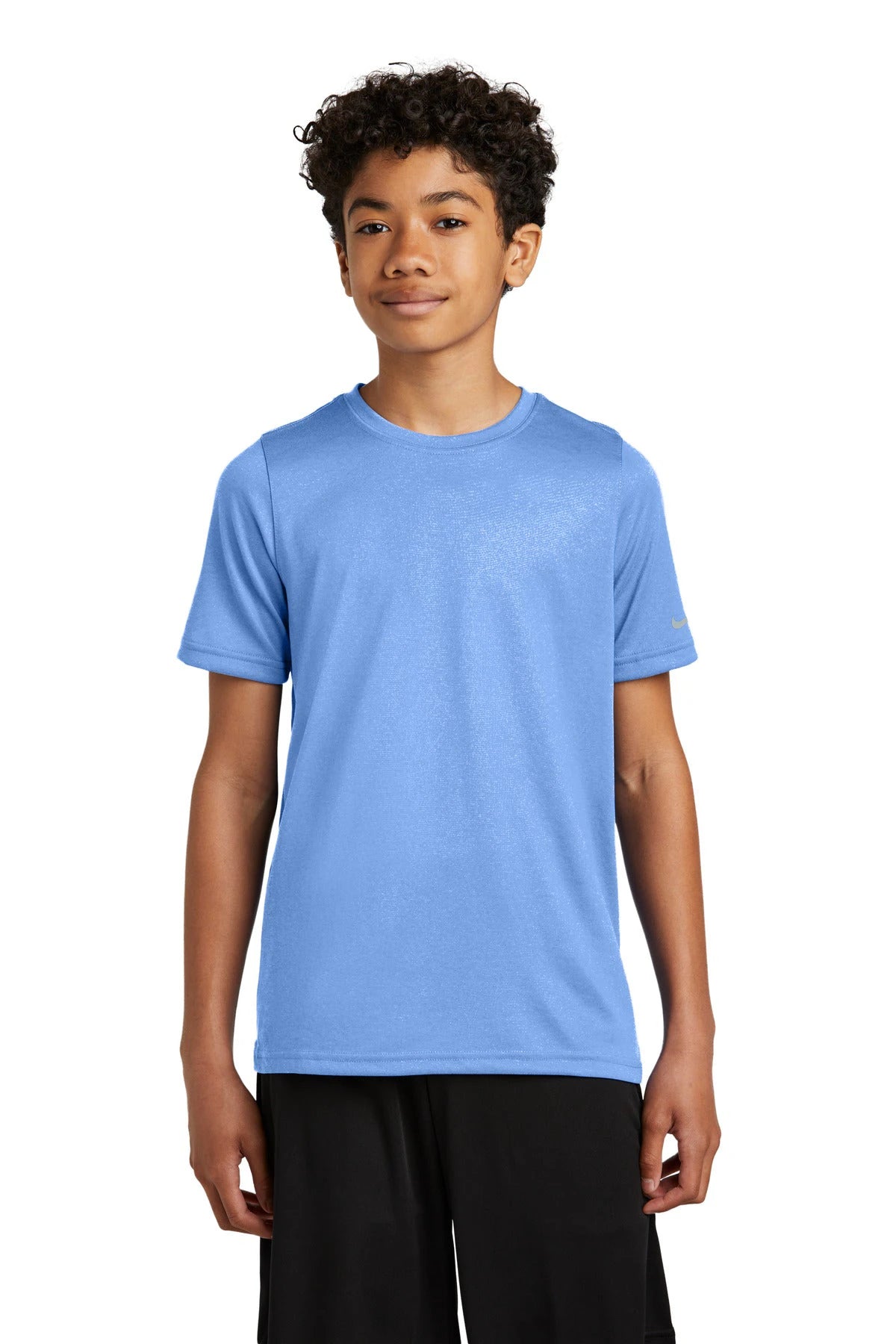 Ashwaubenon High School Football (Boys) - Valor Blue Nike Youth Swoosh Sleeve rLegend Tee NKDX8787 (model)