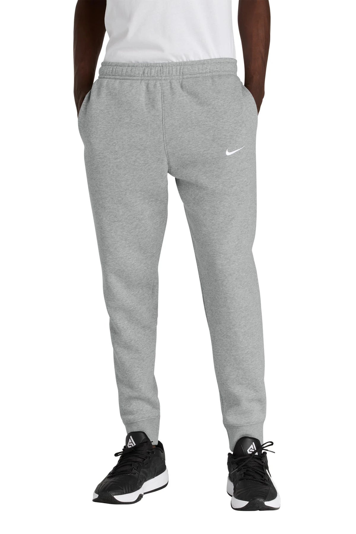 Ashwaubenon High School Football (Boys) - Dark Grey Heather Nike Club Fleece Jogger NKHM8045 (model)