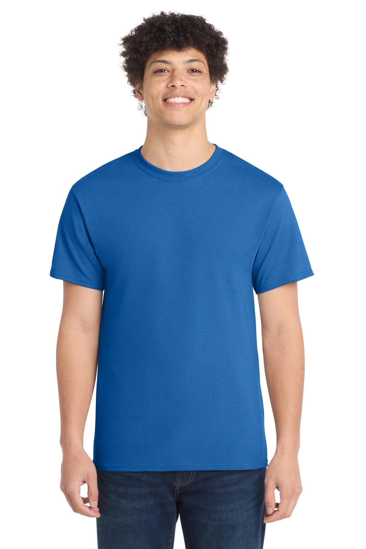 Ashwaubenon High School Football (Boys) - Royal Port & Co Core Cotton Tee. PC54 (model)