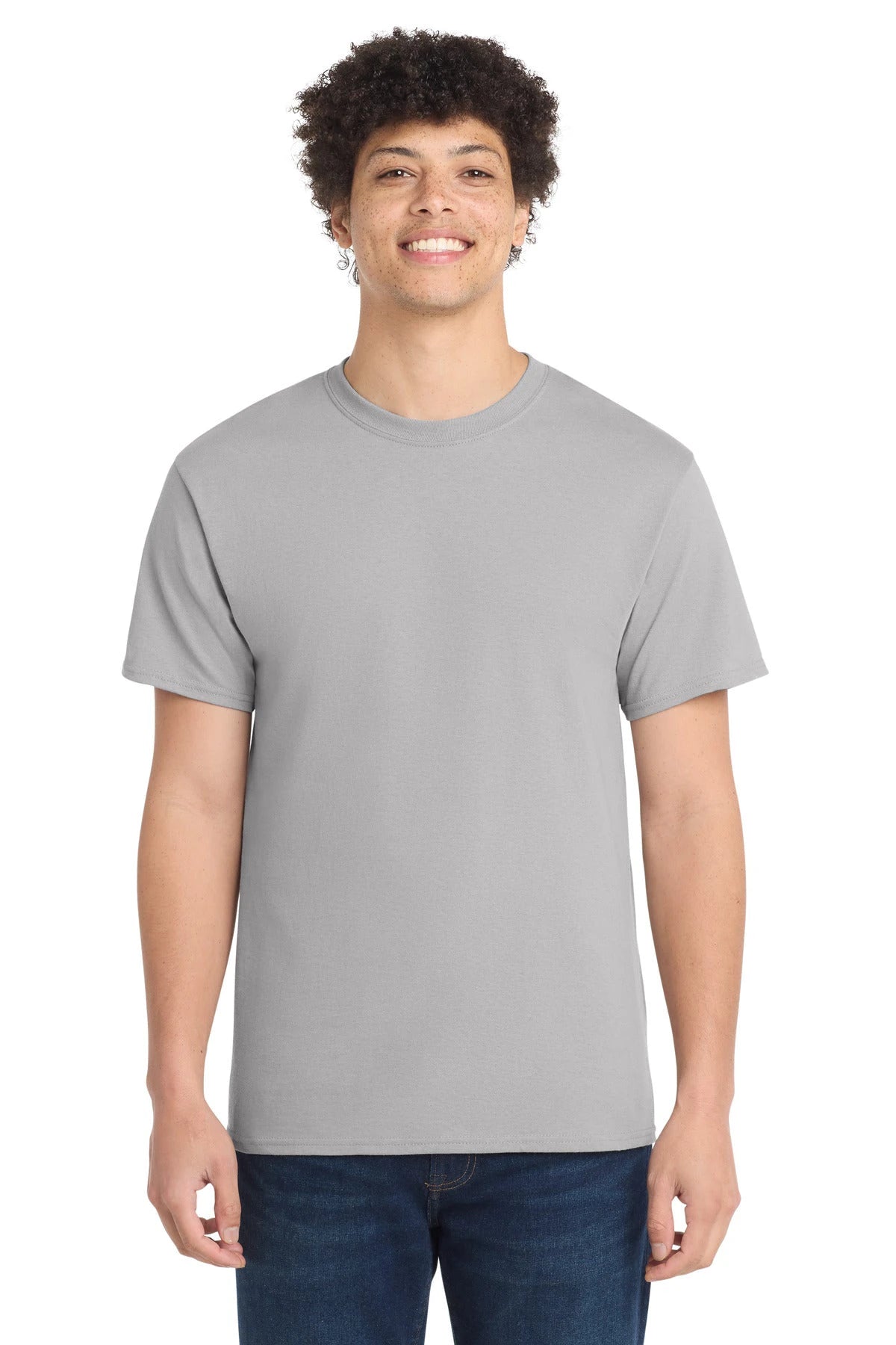 Ashwaubenon High School Football (Boys) - Silver Port & Co Core Cotton Tee. PC54 (model)