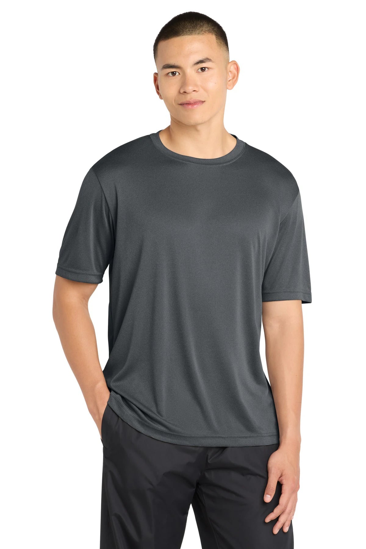 Ashwaubenon High School Football (Boys) - Iron Grey Heather Sport-Tek PosiCharge Competitor Tee. ST350 (model)