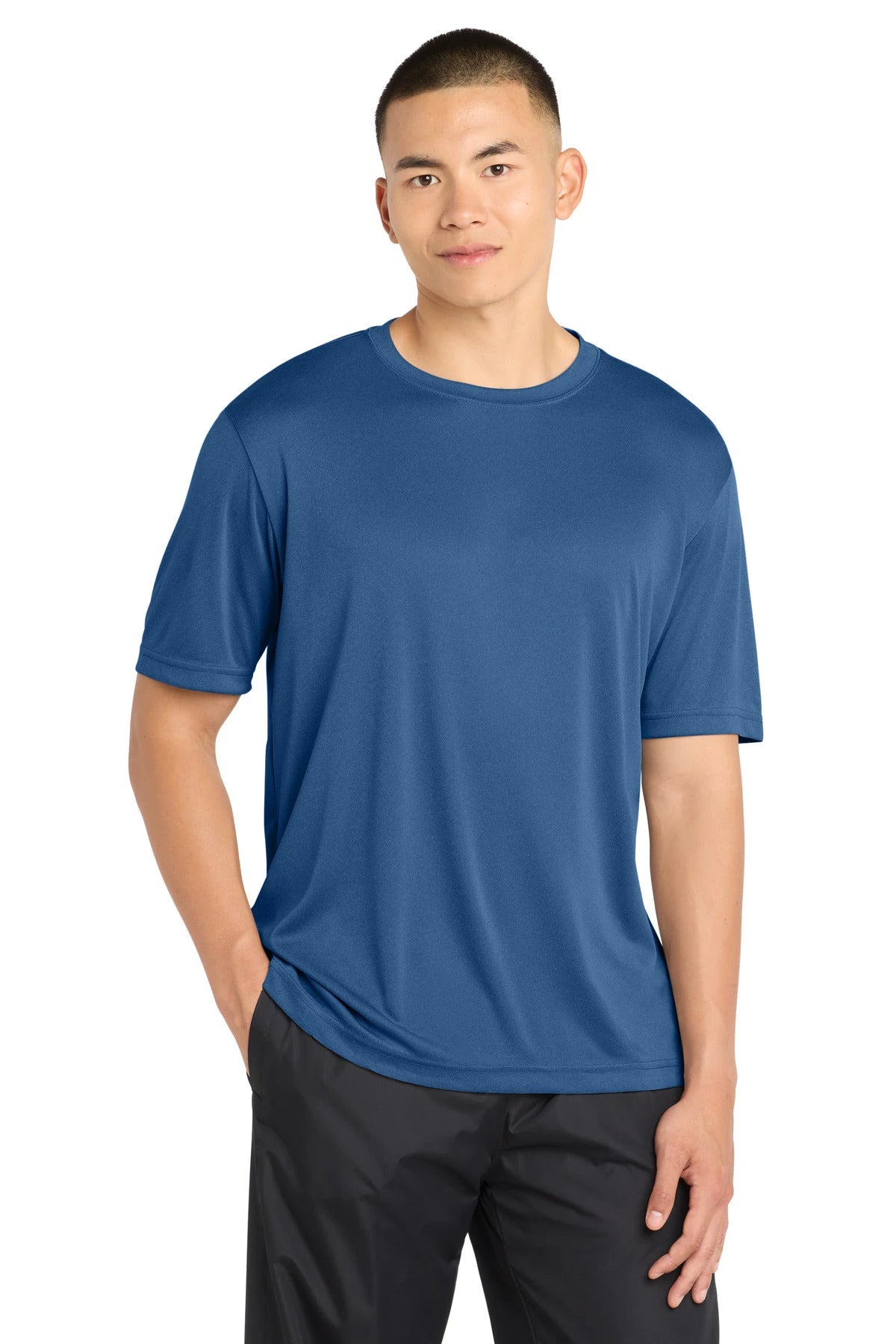Ashwaubenon High School Football (Boys) - True Royal Heather Sport-Tek PosiCharge Competitor Tee. ST350 (model)