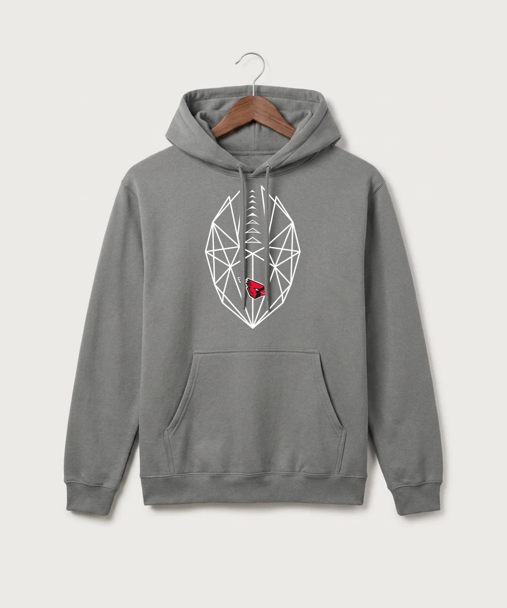Forreston Football - Medium Grey Port & Co Core Fleece Pullover Hooded Sweatshirt. PC78H
