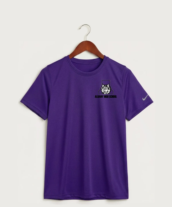 Albany High School Basketball (Boys) - Court Purple Nike Youth Swoosh Sleeve rLegend Tee NKDX8787