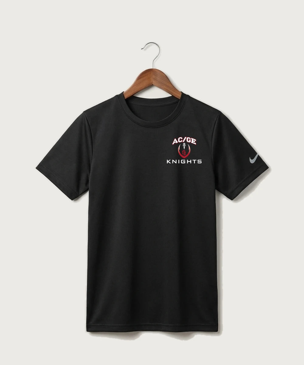 Alden-Conger-Glenville Emmons High School Football (Boys) - Black Nike Youth Swoosh Sleeve rLegend Tee NKDX8787