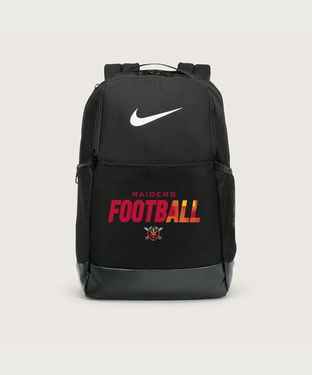 Mille Lacs High School Football (Boys) - Black Nike Brasilia Medium Backpack NKDH7709