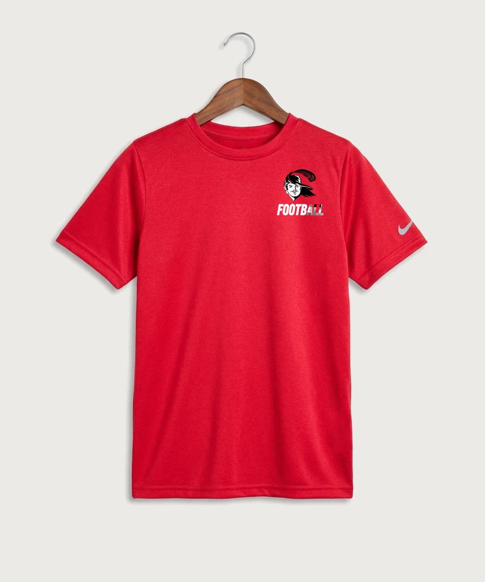 Border West Football (Boys) - University Red Nike Youth Swoosh Sleeve rLegend Tee NKDX8787