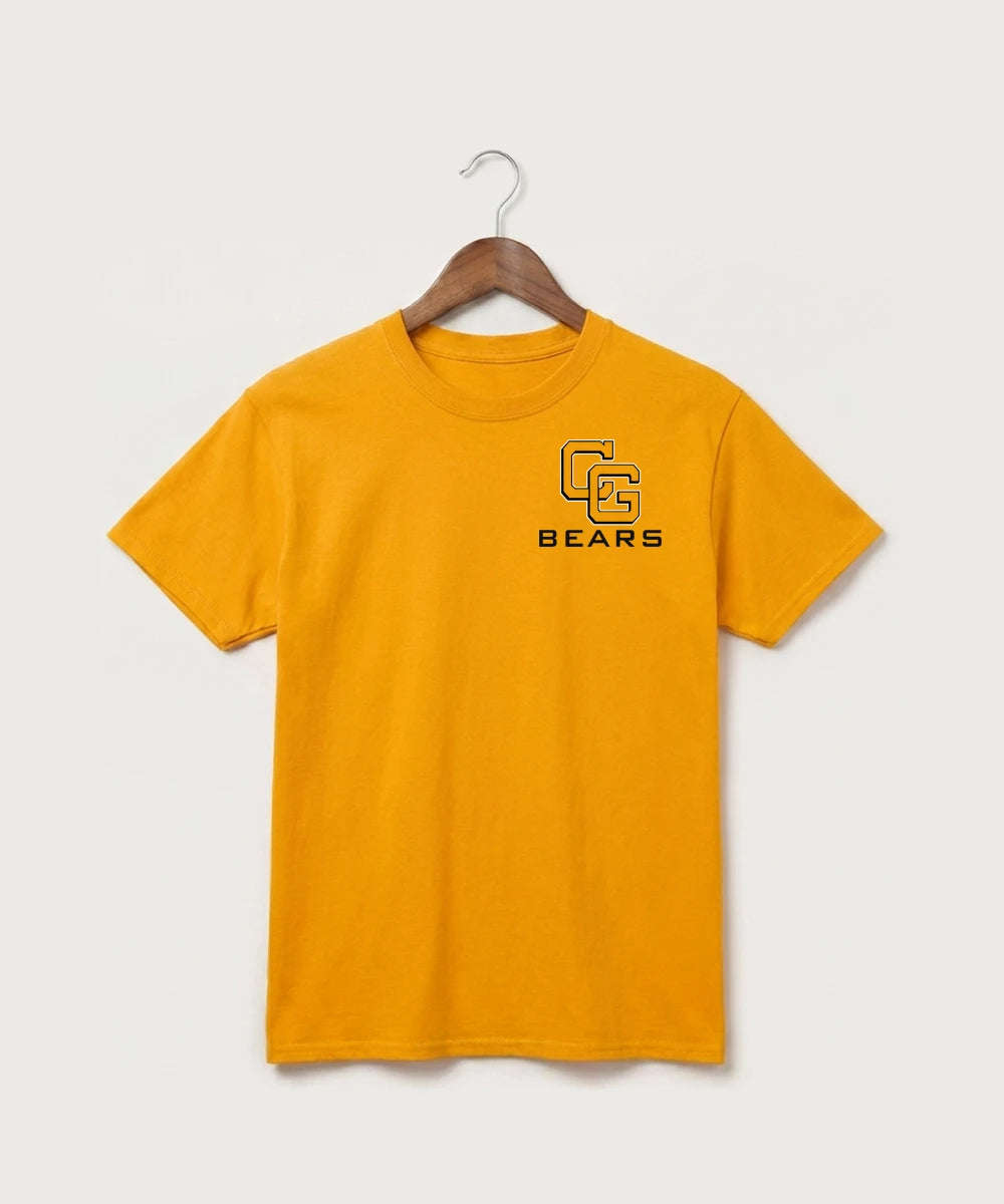 Clearbrook Gonvick High School Football (Boys) - Gold Port & Co Core Cotton Tee. PC54