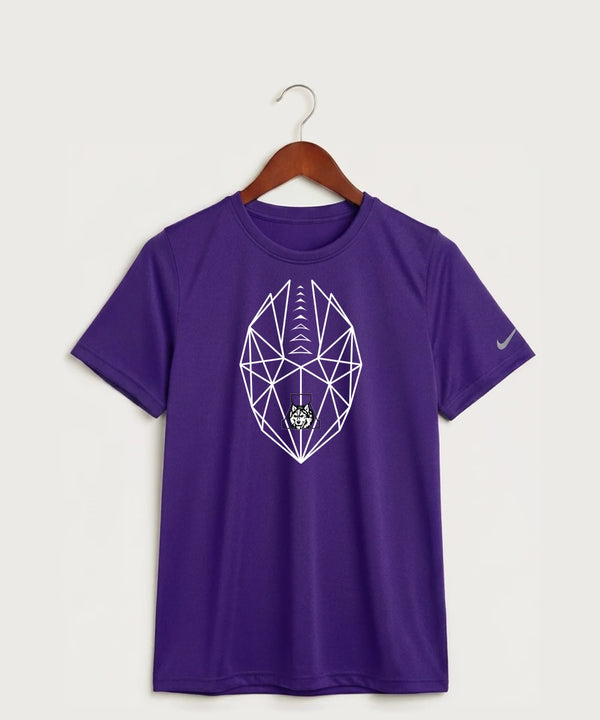 Albany High School Football (Boys) - Court Purple Nike Youth Swoosh Sleeve rLegend Tee NKDX8787