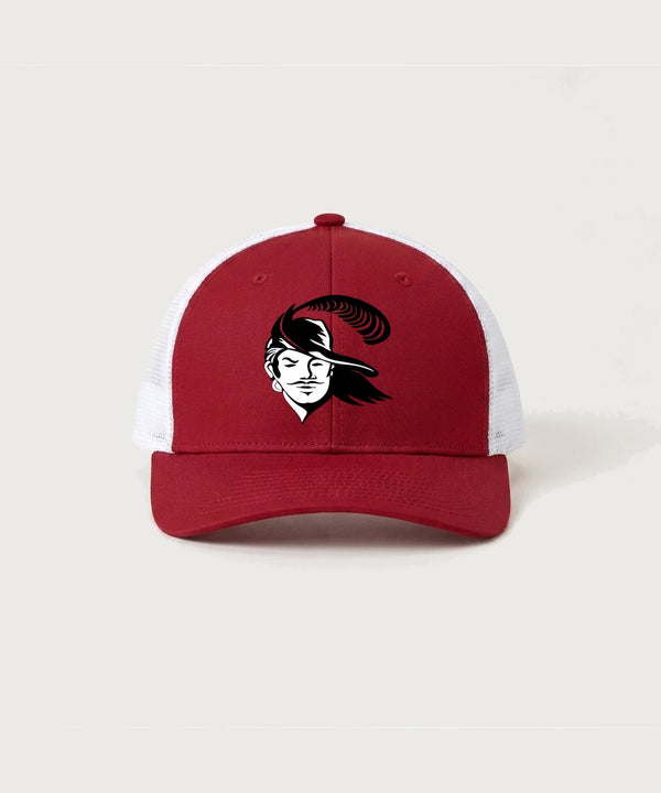 Border West Football (Boys) - Deep Red/ White Sport-Tek Club Trucker Cap STC46