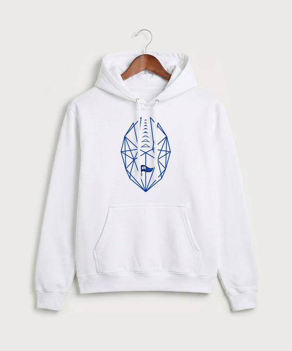 Red Lake County Central Football (Boys) - White Port & Co Core Fleece Pullover Hooded Sweatshirt. PC78H