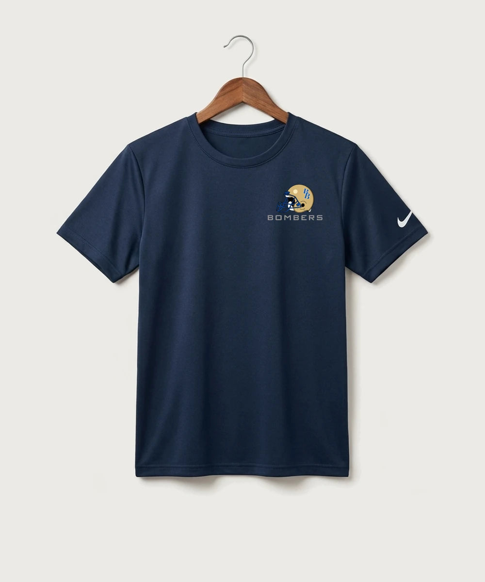 Braham Area High School Football (Boys) - College Navy Nike Youth Swoosh Sleeve rLegend Tee NKDX8787