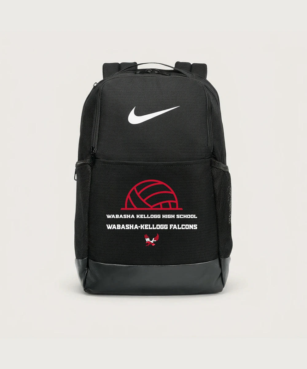 Wabasha Kellogg High School Volleyball (Girls) - Black Nike Brasilia Medium Backpack NKDH7709