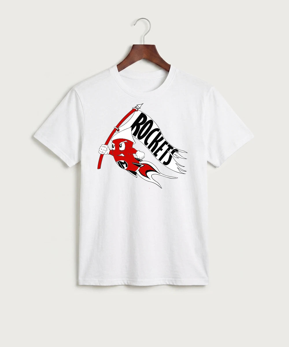 John Marshall High School Swimming (Girls) - White Port & Co Core Cotton Tee. PC54