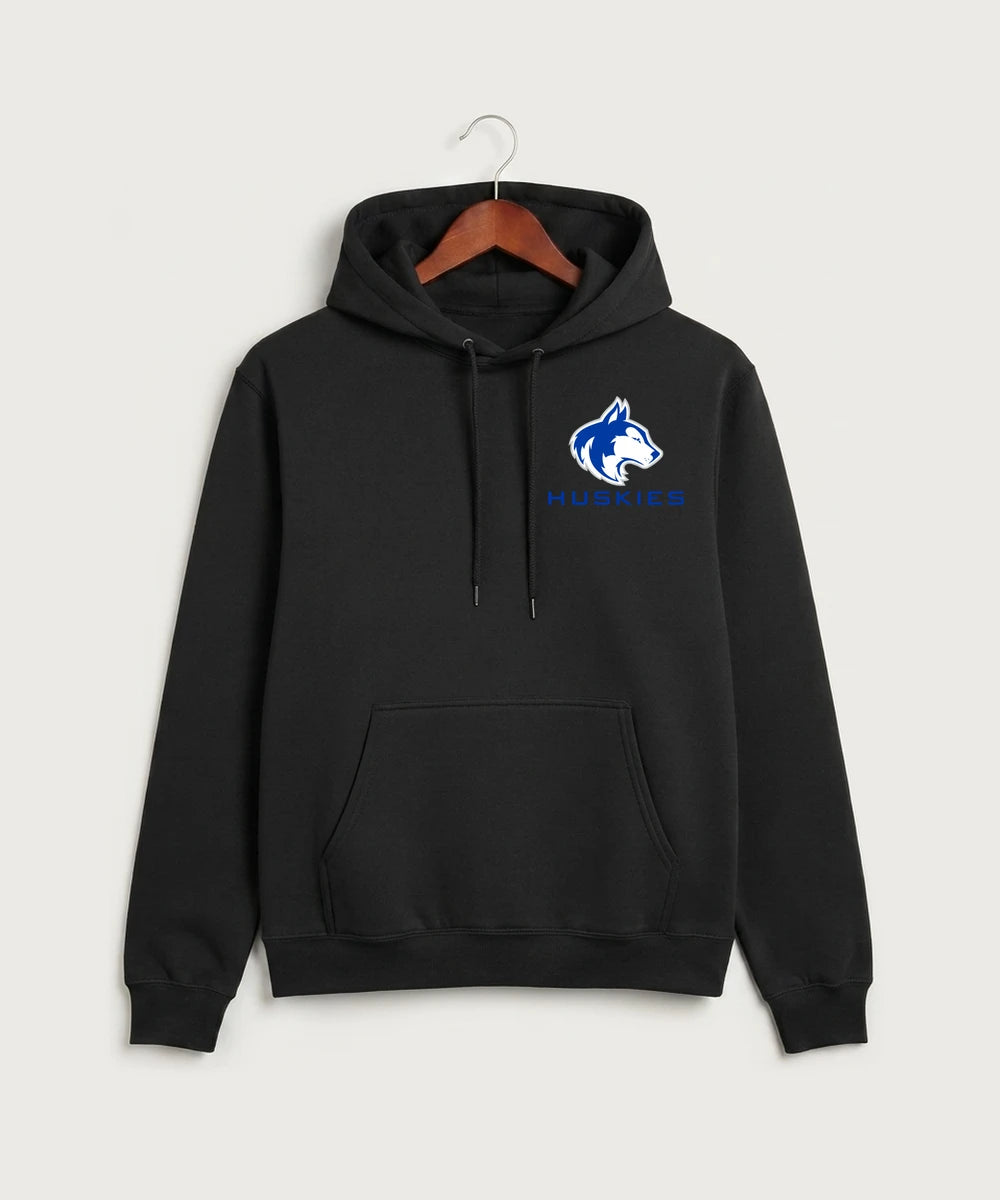 Owatonna High School Volleyball (Girls) - Jet Black Port & Co Core Fleece Pullover Hooded Sweatshirt. PC78H