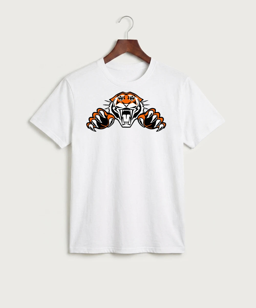 Pine River Backus High School Football (Boys) - White Port & Co Core Cotton Tee. PC54