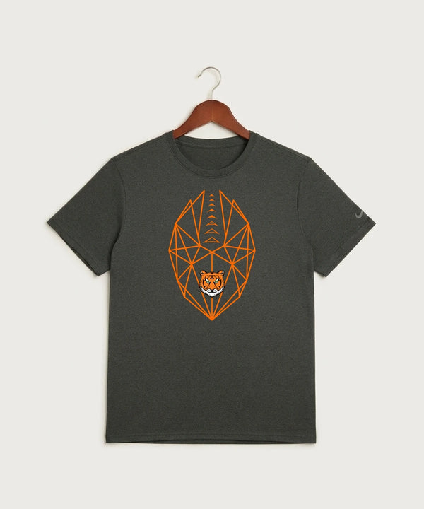 Princeton High School Football (Boys) - Dark Smoke Heather Nike Swoosh Sleeve rLegend Tee NKDX8730