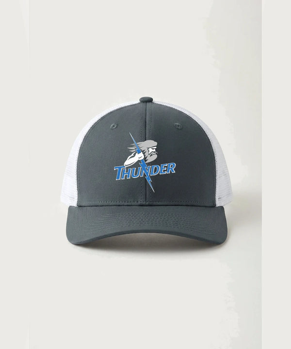 Long Prairie Grey Eagle High School Volleyball (Girls) - Iron Grey/ White Sport-Tek Club Trucker Cap STC46
