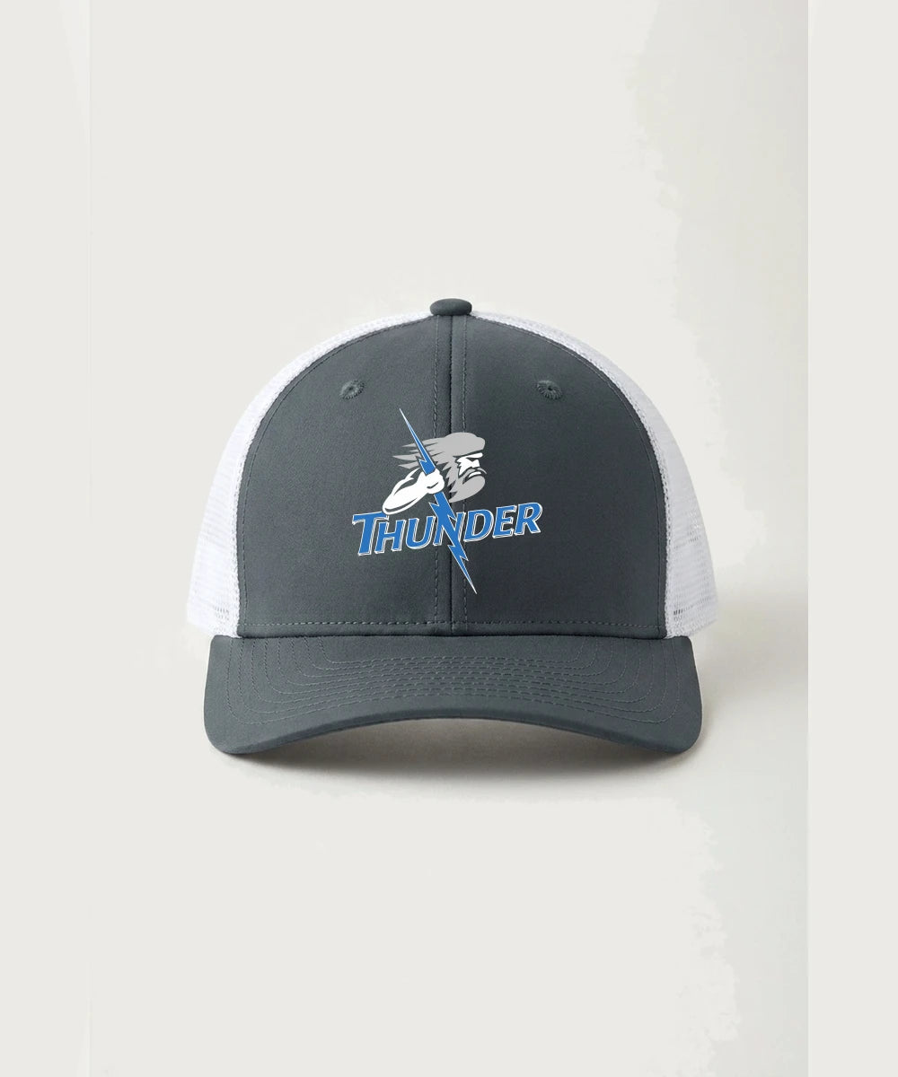 Long Prairie Grey Eagle High School Volleyball (Girls) - Iron Grey/ White Sport-Tek Club Trucker Cap STC46