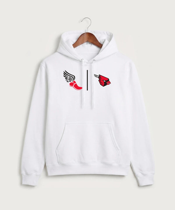 Forreston Track and Field - White Port & Co Core Fleece Pullover Hooded Sweatshirt. PC78H