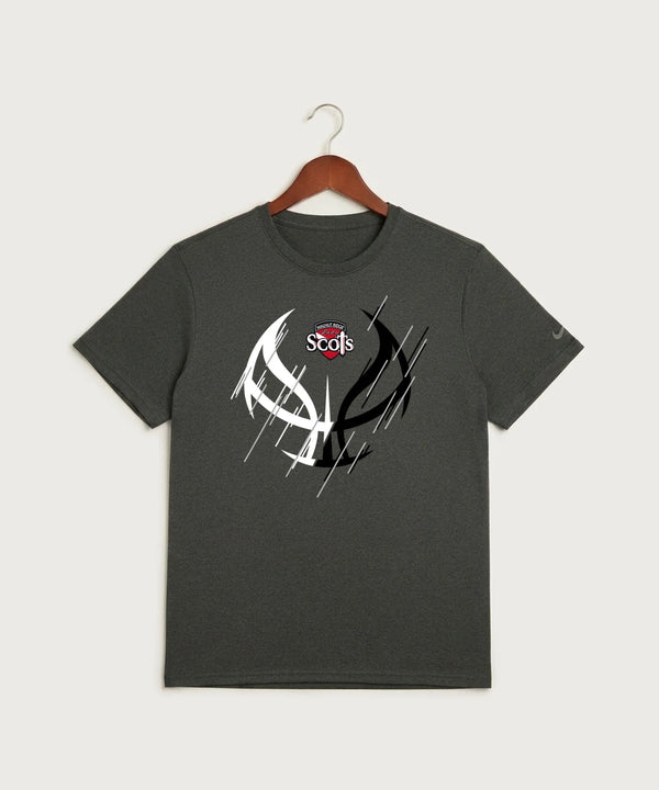 Walnut Ridge High School Basketball Team Store - Dark Smoke Heather Nike Swoosh Sleeve rLegend Tee NKDX8730