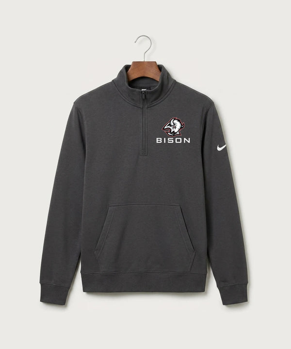 Buffalo High School Football (Boys) - Anthracite Nike Club Fleece Sleeve Swoosh 1/2-Zip NKDX6718