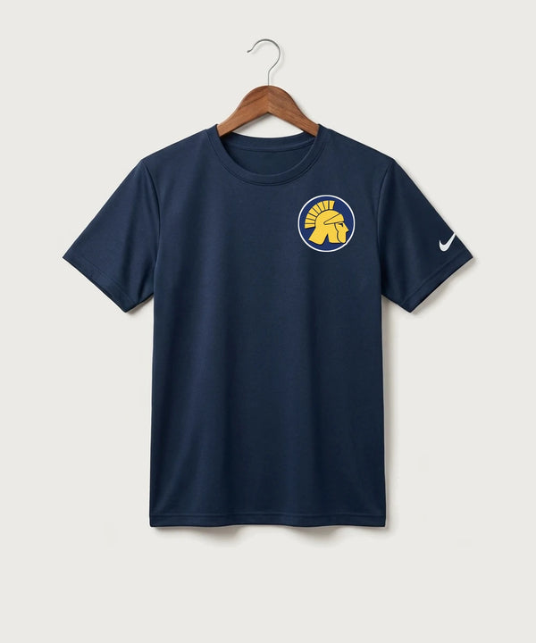 Wausau West High School Cheer - College Navy Nike Youth Swoosh Sleeve rLegend Tee NKDX8787
