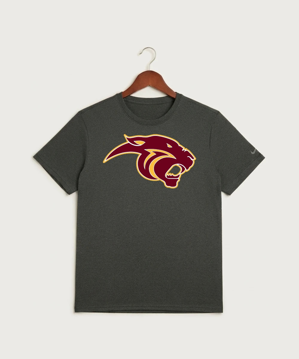 Pine Island High School Football (Boys) - Dark Smoke Heather Nike Swoosh Sleeve rLegend Tee NKDX8730