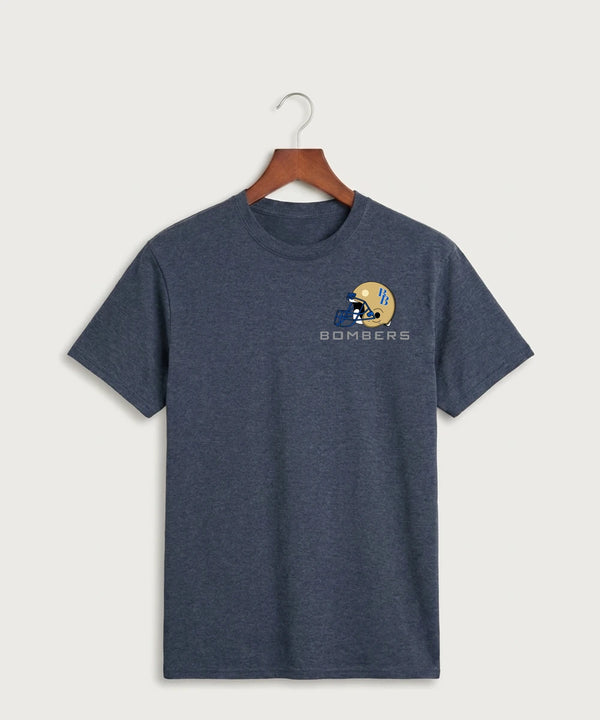 Braham Area High School Football (Boys) - Heather Navy Port & Co Core Cotton Tee. PC54