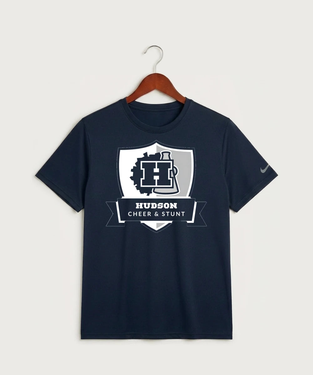 Hudson Cheer & Stunt - College Navy Nike Swoosh Sleeve rLegend Tee NKDX8730