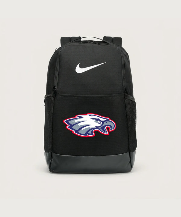 Pequot Lakes High School Football (Boys) - Black Nike Brasilia Medium Backpack NKDH7709