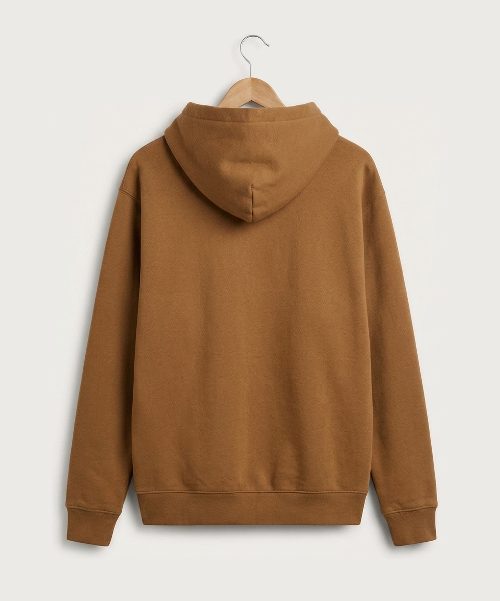 Ada Borup High School Football (Boys) - Duck Brown Port & Co Core Fleece Pullover Hooded Sweatshirt. PC78H (back)