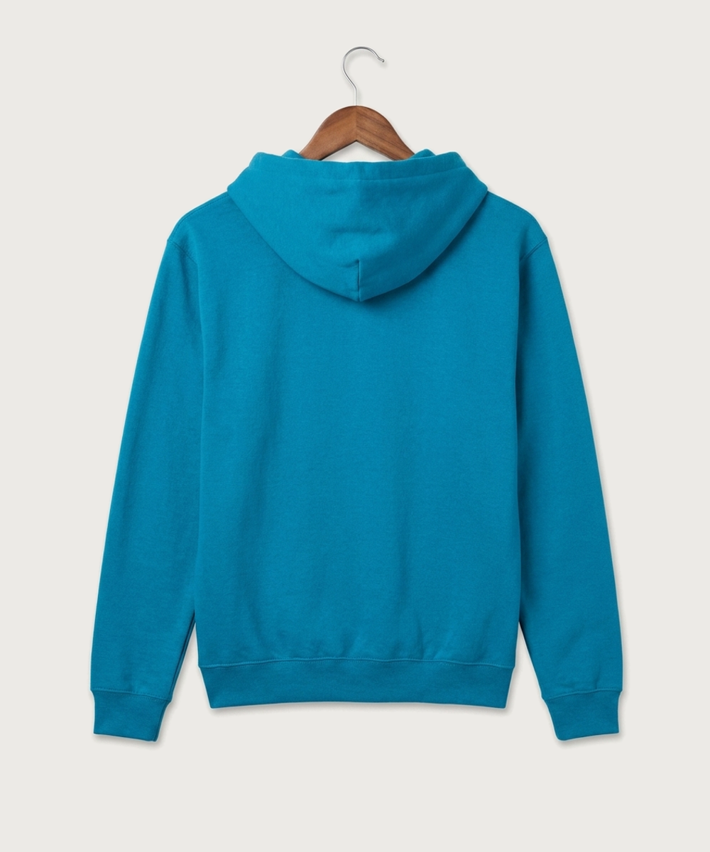 Leading Edge Nebraska Team Store - Sapphire Port & Co Core Fleece Pullover Hooded Sweatshirt. PC78H (back)