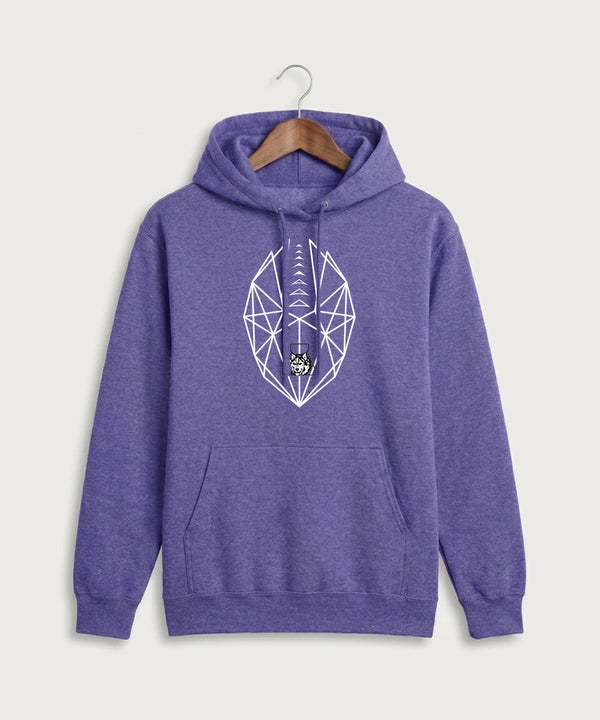 Albany High School Football (Boys) - Heather Purple Port & Co Core Fleece Pullover Hooded Sweatshirt. PC78H
