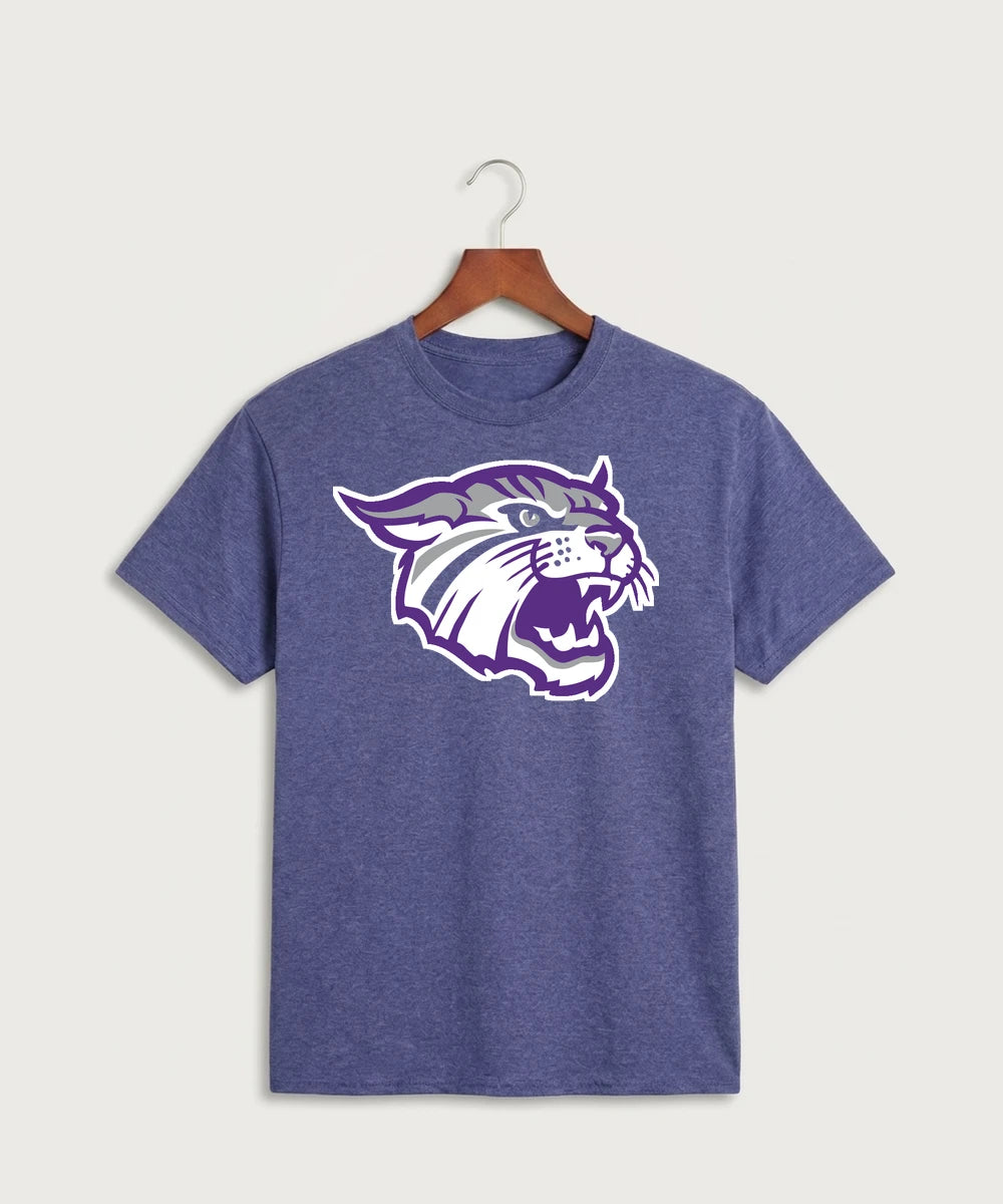 Goodhue High School Volleyball (Girls) - Heather Purple Port & Co Core Cotton Tee. PC54