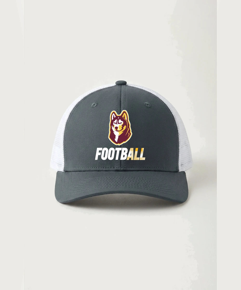 Pillager High School Football (Boys) - Iron Grey/ White Sport-Tek Club Trucker Cap STC46