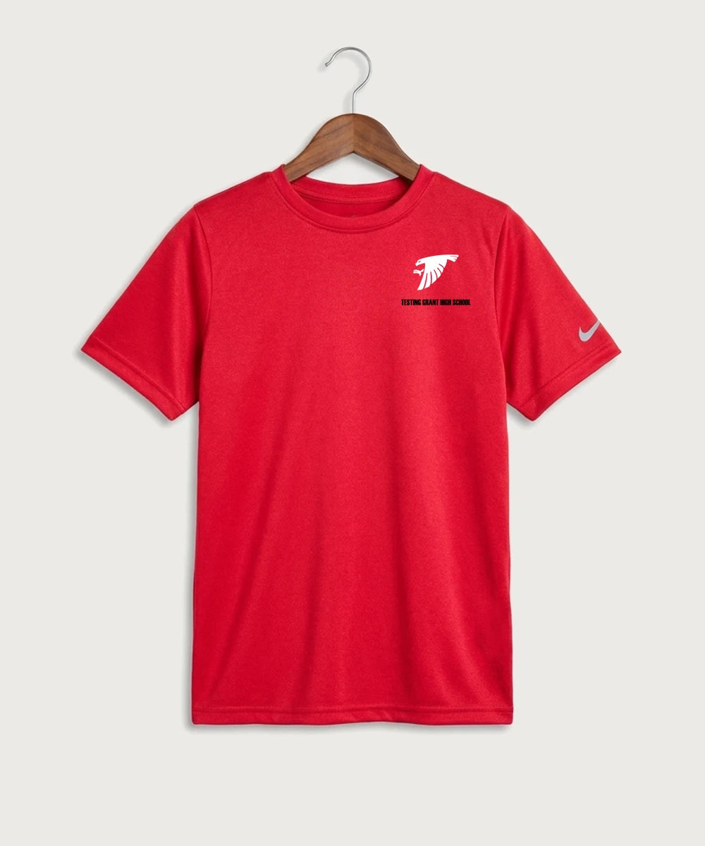 GF E2E Test 03 Girls Basketball - University Red Nike Youth Swoosh Sleeve rLegend Tee NKDX8787