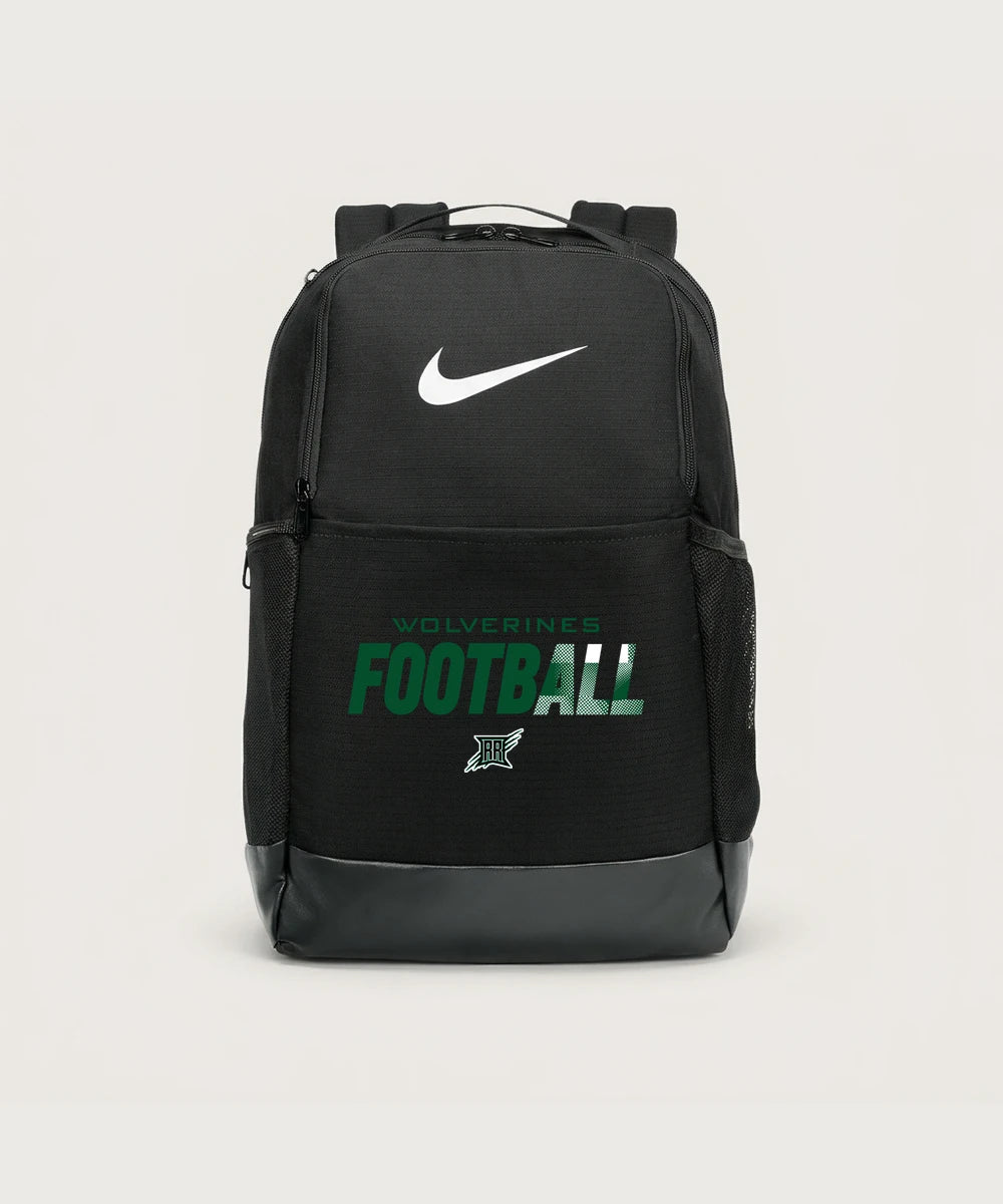 Rock Ridge High School Football (Boys) - Black Nike Brasilia Medium Backpack NKDH7709