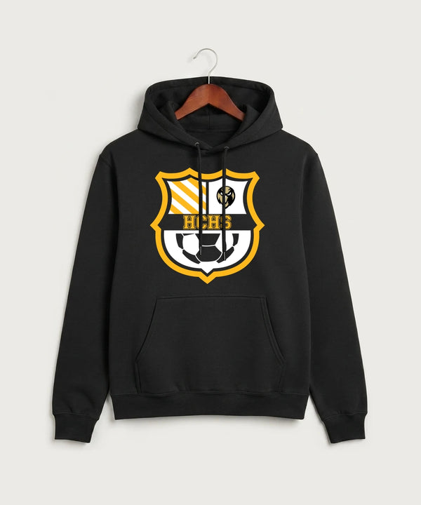 Hudson Catholic High School Soccer Team Store - Jet Black Port & Co Core Fleece Pullover Hooded Sweatshirt. PC78H