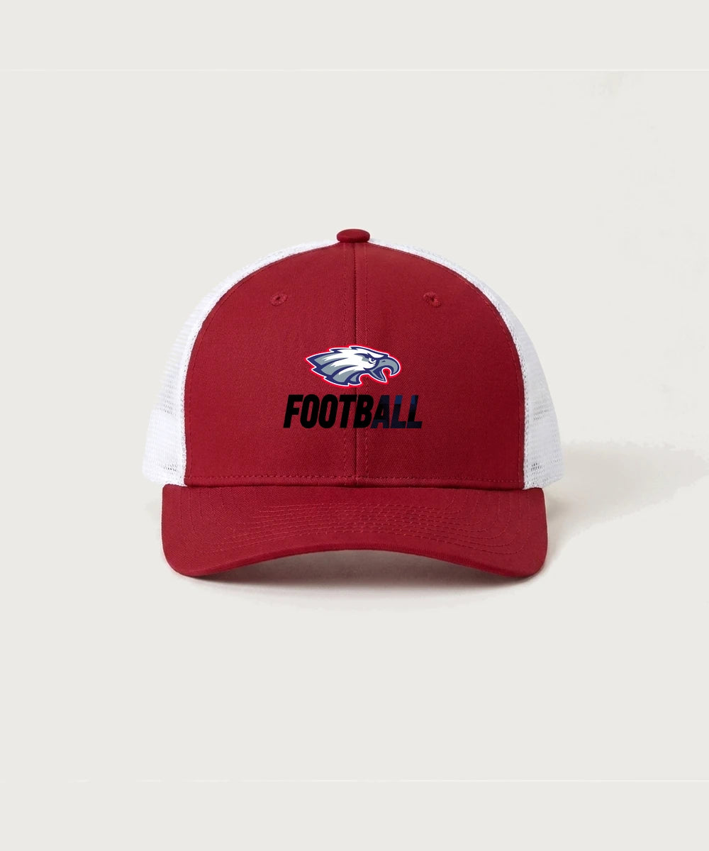 Pequot Lakes High School Football (Boys) - Deep Red/ White Sport-Tek Club Trucker Cap STC46