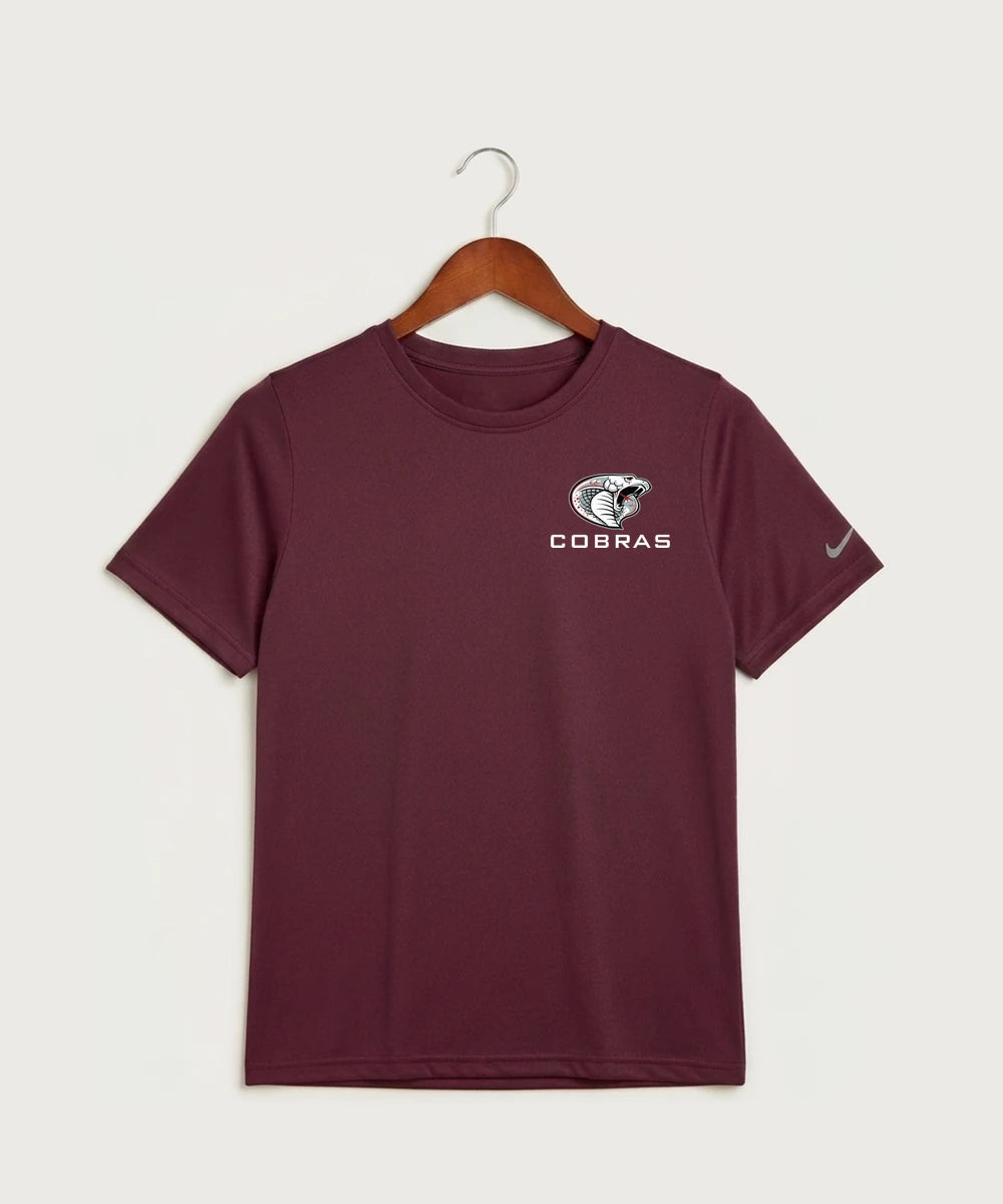 Triton High School Volleyball (Girls) - Deep Maroon Nike Youth Swoosh Sleeve rLegend Tee NKDX8787
