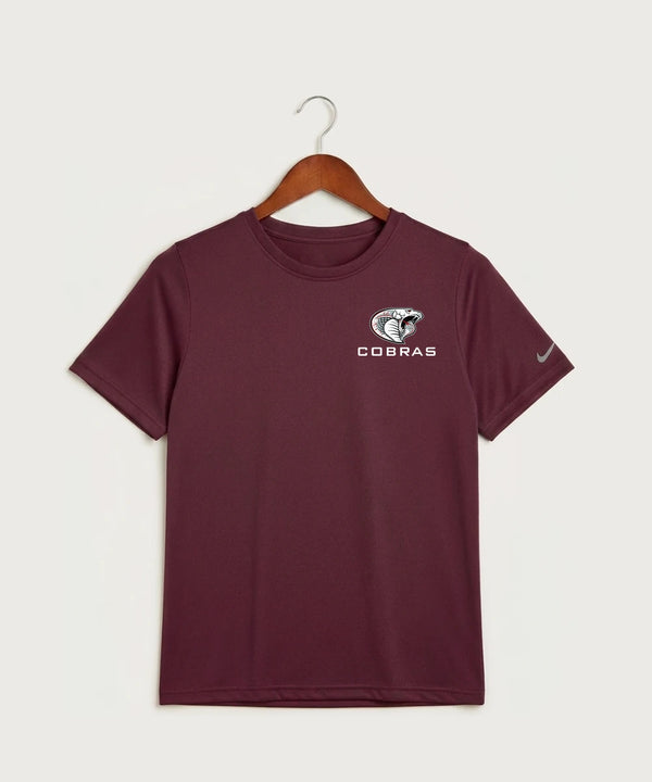 Triton High School Volleyball (Girls) - Deep Maroon Nike Youth Swoosh Sleeve rLegend Tee NKDX8787