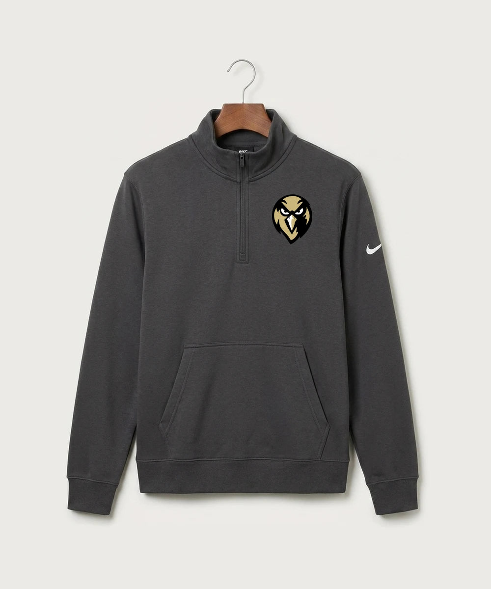 Hudson Catholic High School Soccer Team Store - Anthracite Nike Club Fleece Sleeve Swoosh 1/2-Zip NKDX6718