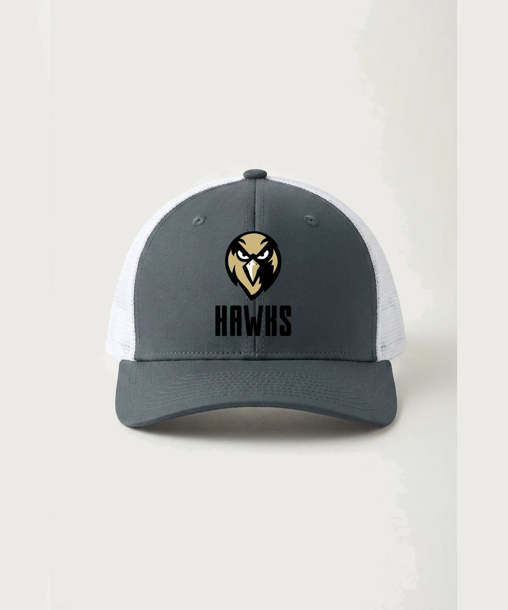 Hudson Catholic High School Soccer Team Store - Iron Grey/ White Sport-Tek Club Trucker Cap STC46